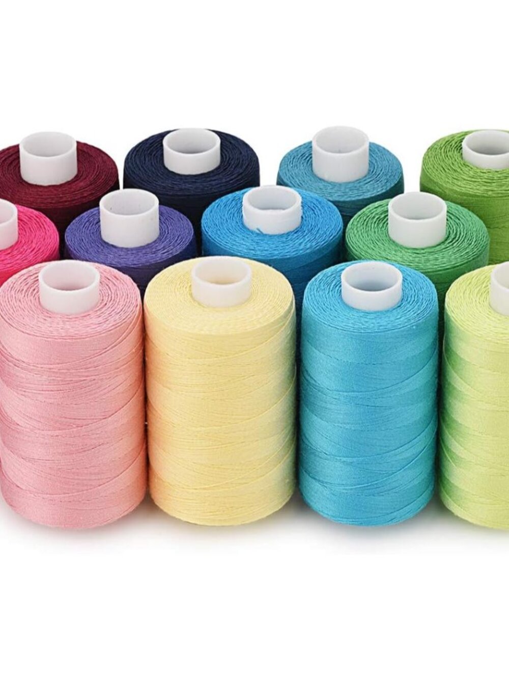 12 Colors All Purposes Cotton Quilting Thread for Piecing Sewing Appliqué Embroi